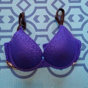 Blue 32dd Push Up bra PINK Vs